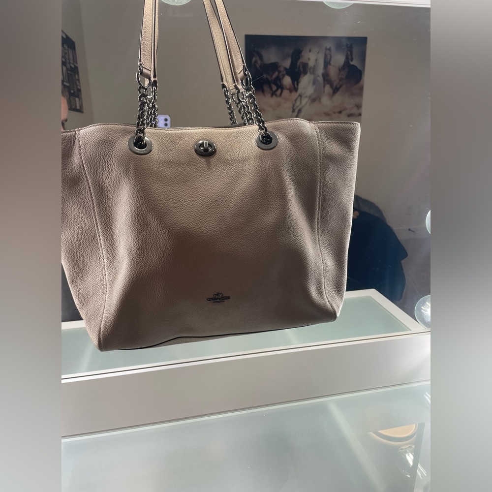 Coach tan tote!